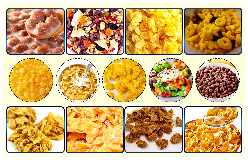 Automatic Corn Flakes Breakfast Cereal Making Machine Corn Flakes Processing Line Corn Flakes Breakfast Cereal Production Line with High Quality