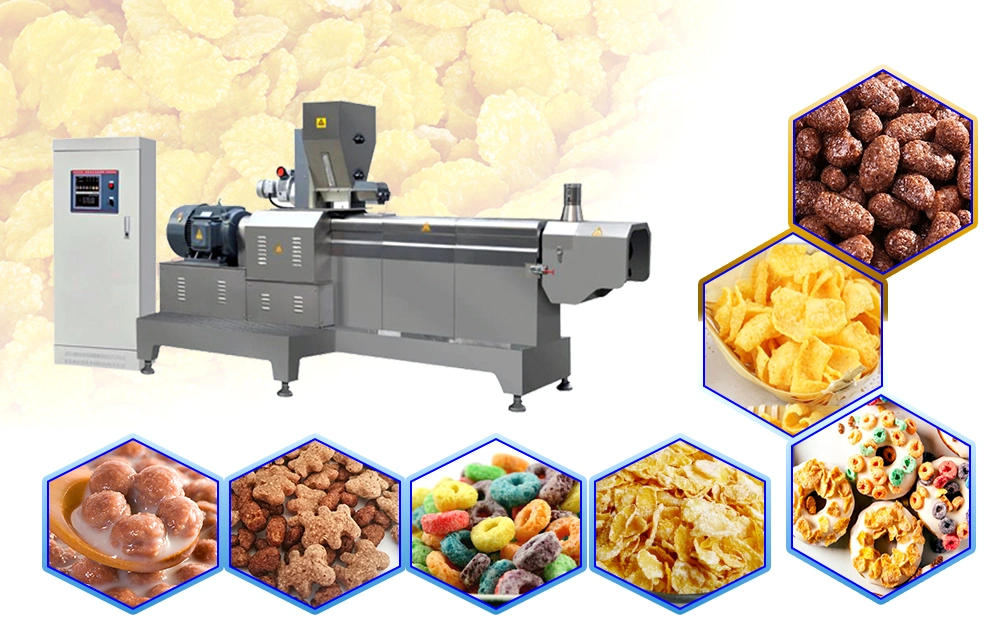 Automatic Corn Flakes Breakfast Cereal Making Machine Corn Flakes Processing Line Corn Flakes Breakfast Cereal Production Line with High Quality